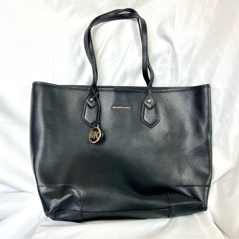 Michael Kors Black Leather Tote Bag